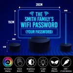 Personalised Wifi Password Neon LED Sign Home Internet Plaque