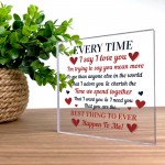 Anniversary Gift For Husband Wife Acrylic Plaque Valentines Gift