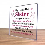 Sister Gifts Plaque Birthday Christmas Gift For Sister Friend