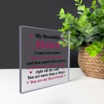 Sister Gifts Plaque Birthday Christmas Gift For Sister Friend