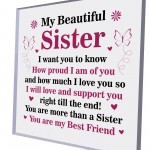 Sister Gifts Plaque Birthday Christmas Gift For Sister Friend