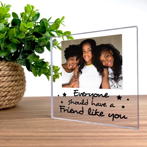 Friendship Gift For Women Personalised Photo Block Best Friend