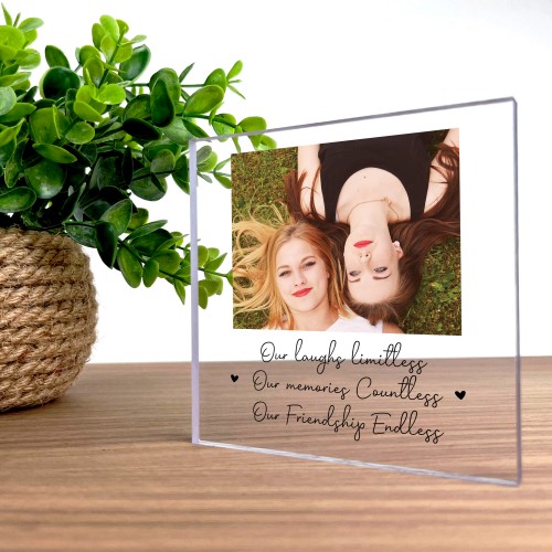 Best Friend Quote Personalised Photo Block Friendship Gift