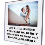 Personalised Photo Block Birthday Anniversary Valentines Day