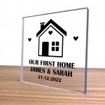 First Home Gift Personalised Plaque House Warming Gift