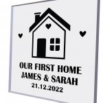 First Home Gift Personalised Plaque House Warming Gift