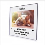 Personalised Pet Memorial Photo Block Dog Puppy Gift Keepsake