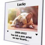 Personalised Pet Memorial Photo Block Dog Puppy Gift Keepsake