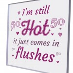 Funny 50th Birthday Gifts For Women Plaque Fifty 50th Birthday