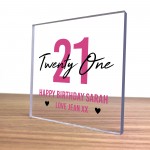 Personalised 16th 18th 21st 30th 40th 50th Birthday Gift Block