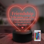 Friendship Plaque Funny Gift For Friends LED 16 Colour Changing