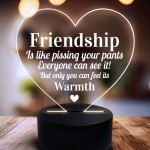 Friendship Plaque Funny Gift For Friends LED 16 Colour Changing