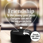 Friendship Plaque Funny Gift For Friends LED 16 Colour Changing