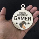 GAMER GIFT For Christmas Wood Bauble Son Brother Christmas Gift