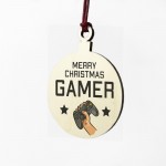 GAMER GIFT For Christmas Wood Bauble Son Brother Christmas Gift