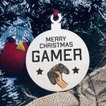 GAMER GIFT For Christmas Wood Bauble Son Brother Christmas Gift