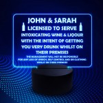 Personalised Funny Bartender Home Bar Neon Light Up Sign