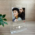 Personalised Song Plaque With Stand Anniversary Gift Song Album