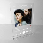 Personalised Song Plaque With Stand Anniversary Gift Song Album