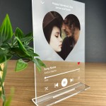 Personalised Song Plaque With Stand Valentines Day Gift Album