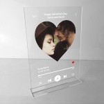 Personalised Song Plaque With Stand Valentines Day Gift Album