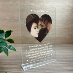 Wife Gift For Anniversary Valentines Birthday Personalised Photo