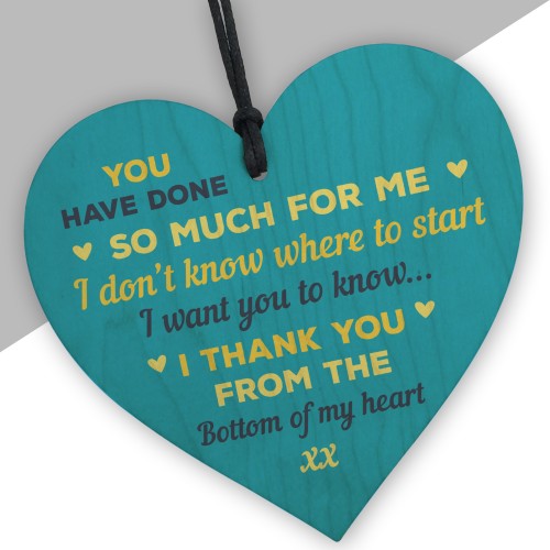 Thank You Gift Special Friend Gift Heart Hanging Sign Teacher