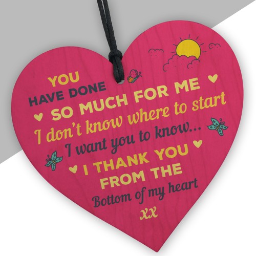 Thank You Gift Pink Special Friend Gift Heart Hanging Sign