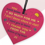 Thank You Gift Pink Special Friend Gift Heart Hanging Sign