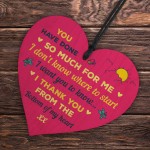 Thank You Gift Pink Special Friend Gift Heart Hanging Sign