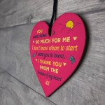 Thank You Gift Pink Special Friend Gift Heart Hanging Sign