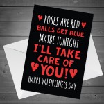 Funny Rude Valentines Card For Him Boyfriend Husband Humour