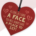 Funny Joke Valentines Gift For Her Wooden Heart Girlfriend Wife