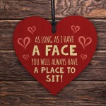 Funny Joke Valentines Gift For Her Wooden Heart Girlfriend Wife