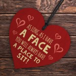 Funny Joke Valentines Gift For Her Wooden Heart Girlfriend Wife