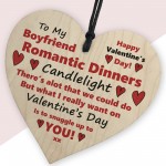 BOYFRIEND GIFT For Valentines Wooden Heart Valentines Day Gift