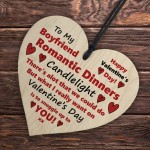 BOYFRIEND GIFT For Valentines Wooden Heart Valentines Day Gift