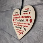 BOYFRIEND GIFT For Valentines Wooden Heart Valentines Day Gift