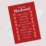 Valentine Card For Husband Valentines Day Card For Him Snuggle