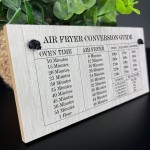 Air Fryer Conversion Guide Hanging Wooden Sign Cooking Guide