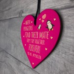 Valentines Gift For Boyfriend Husband Wife Wood Plaque Penguin