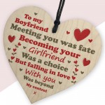 Valentines Gift Boyfriend Wood Heart Plaque Gift For Boyfriend