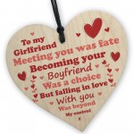 Valentines Gift Girlfriend Red Wood Heart Gift For Girlfriend