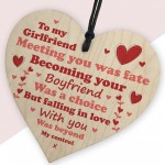 Valentines Gift Girlfriend Red Wood Heart Gift For Girlfriend