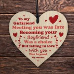 Valentines Gift Girlfriend Red Wood Heart Gift For Girlfriend