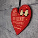 Valentines Gift For My Penguin Wood Heart Gift Boyfriend