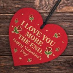 Valentines Funny Gift For Couples Wood Heart Gift For Boyfriend