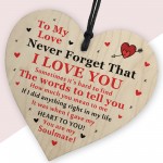 Valentines Anniversary Gifts For Him Her Wooden Heart Gifts