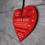 Valentines Gifts For Him Her Wooden Red Heart Soulmate Gift