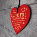 Valentines Day I Love You Wood Heart Gift For Boyfriend 